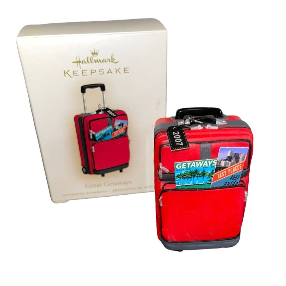 Hallmark Keepsake Ornament Great Getaways Suitcase 2007